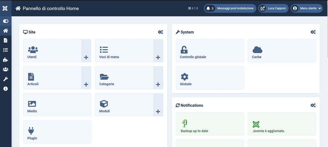 Backend Joomla! 4