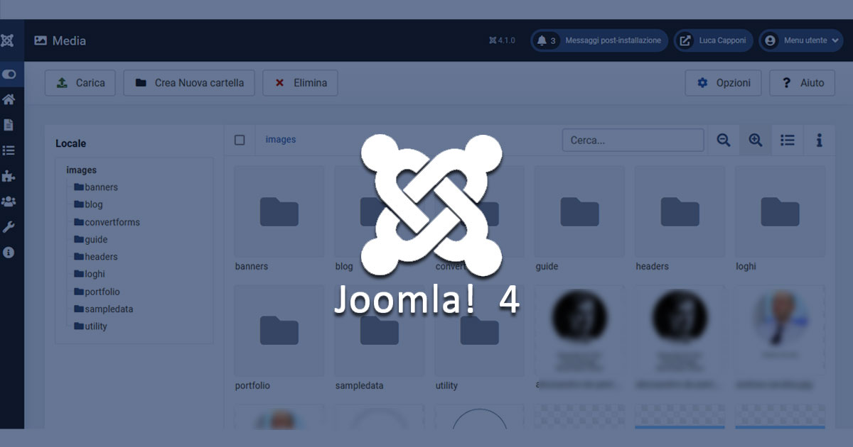 Joomla! 4, ecco cosa puoi fare con il nuovo gestore dei media