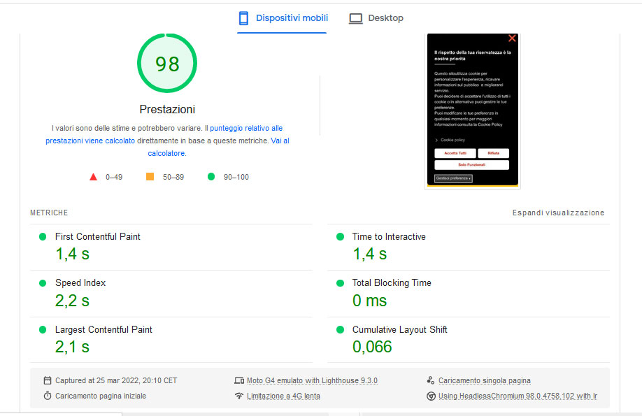PageSpeed Insight Joomla! 4