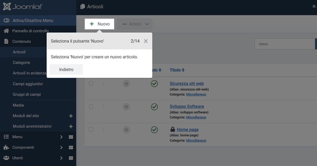 tutorial tour guidati joomla 4