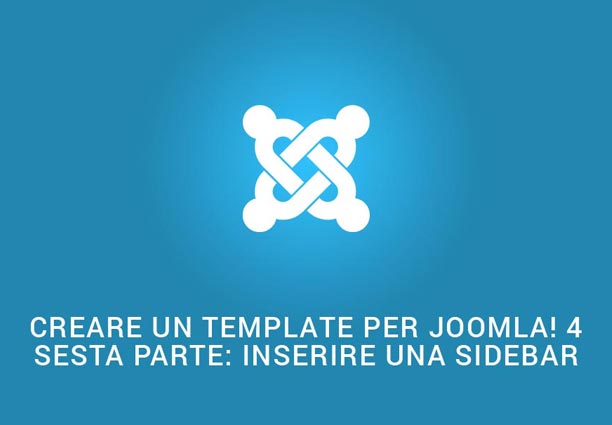 Inserire una sidebar in un template personalizzato per Joomla! 4