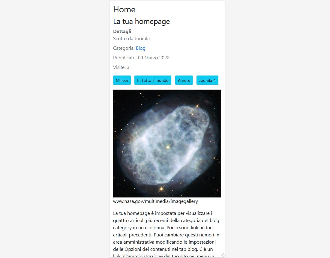 imamgine non fuori schermo su smartphone