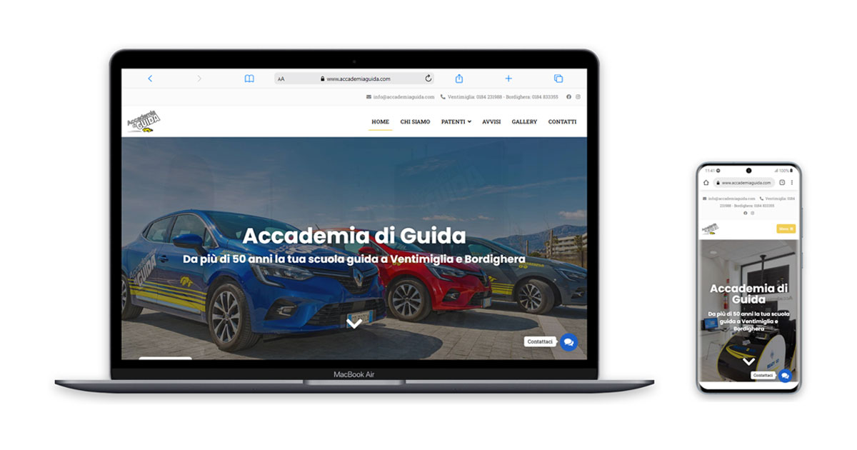 Realizzazione sito Autoscuola Accademia di Guida 