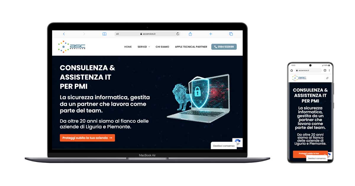 ASC Services, restyle sito per azienda di consulenza e assistenza IT