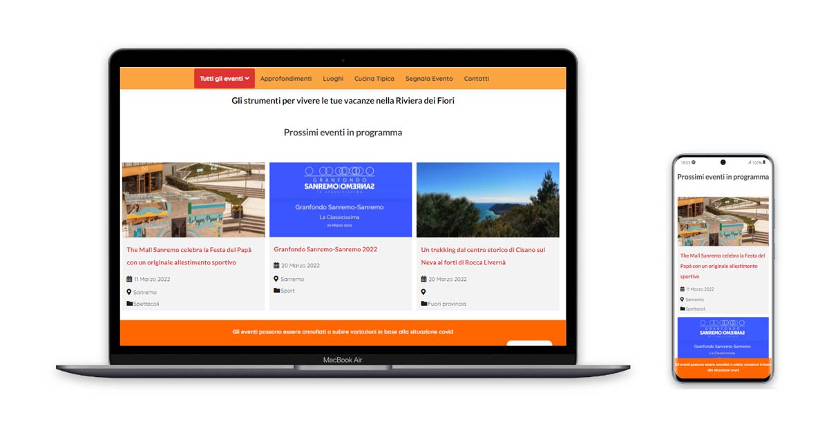 Realizzazione sito Città di Sanremo e gestione social