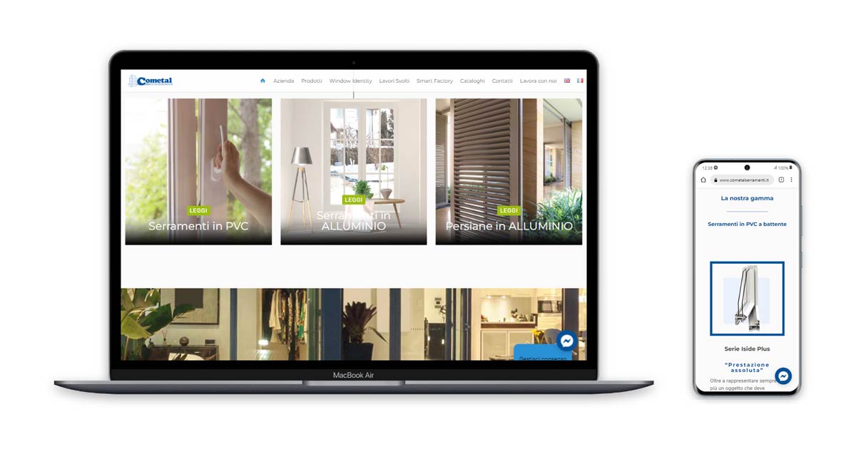 Realizzazione sito Cometal Serramenti