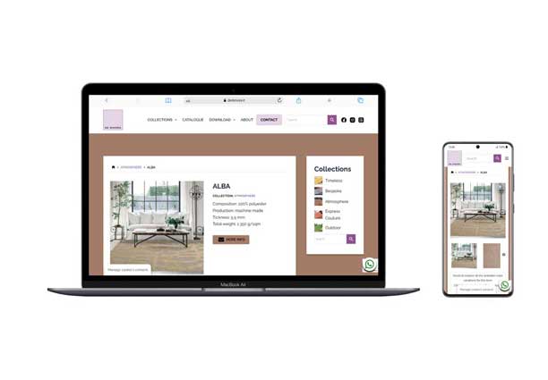 De Dimora, realizzazione sito per azienda che produce tappeti artigianali di design