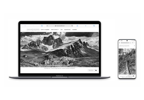 Manutenzione, aggiornamento e restyle sito Manuel Cicchetti Photographer