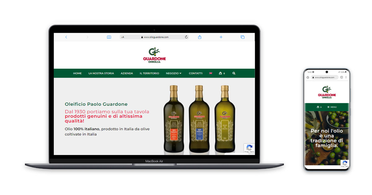 Sito web Oleificio Guardone Imperia