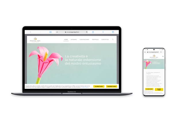 Realizzazione sito web Propaganda Soluzioni Grafiche